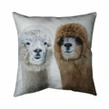 Begin Home Decor 26 x 26 in. Two Lamas-Double Sided Print Indoor Pillow 5541-2626-AN470